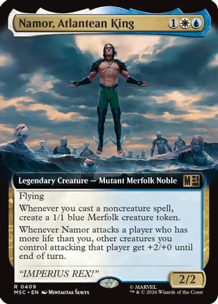 Namor, Atlantean King (Extended Art) (MSC-409) [Commander: Marvel Super Heroes]