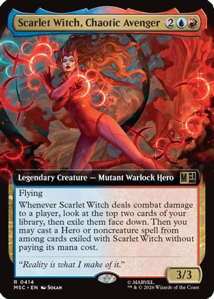 Scarlet Witch, Chaotic Avenger (Extended Art) (MSC-414) [Commander: Marvel Super Heroes]