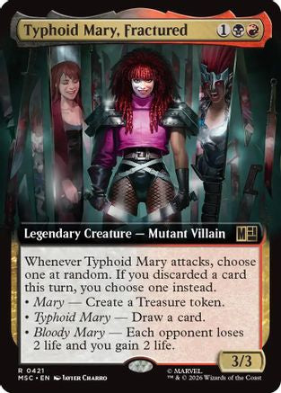 Typhoid Mary, Fractured (Extended Art) (MSC-421) [Commander: Marvel Super Heroes] Foil