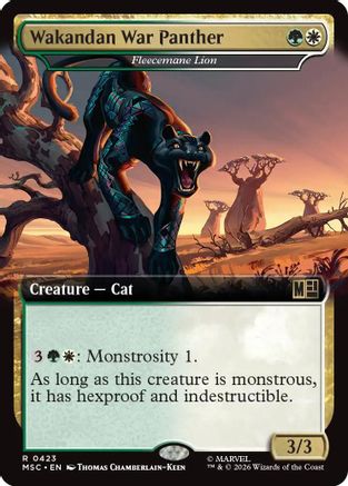Wakandan War Panther - Fleecemane Lion (Extended Art) (MSC-423) [Commander: Marvel Super Heroes] Foil