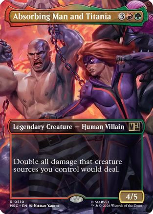 Absorbing Man and Titania (Borderless) (MSC-510) [Commander: Marvel Super Heroes] Foil
