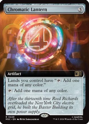 Chromatic Lantern (Extended Art) (MSC-428) [Commander: Marvel Super Heroes] Foil