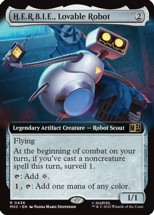 H.E.R.B.I.E., Lovable Robot (Extended Art) (MSC-436) [Commander: Marvel Super Heroes] Foil