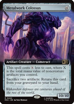 Metalwork Colossus (Extended Art) (MSC-442) [Commander: Marvel Super Heroes] Foil