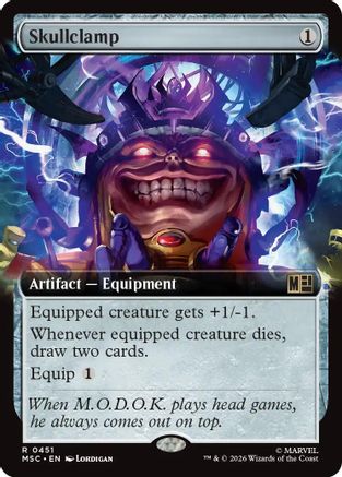 Skullclamp (Extended Art) (MSC-451) [Commander: Marvel Super Heroes] Foil