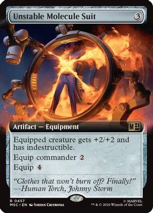 Unstable Molecule Suit (Extended Art) (MSC-457) [Commander: Marvel Super Heroes] Foil