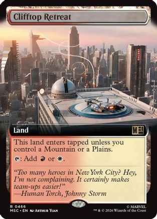 Clifftop Retreat (Extended Art) (MSC-466) [Commander: Marvel Super Heroes] Foil