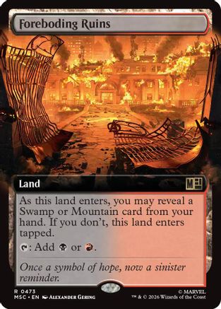 Foreboding Ruins (Extended Art) (MSC-473) [Commander: Marvel Super Heroes] Foil