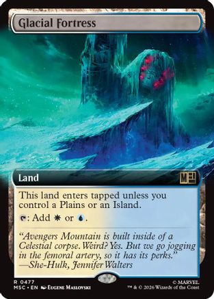 Glacial Fortress (Extended Art) (MSC-477) [Commander: Marvel Super Heroes] Foil