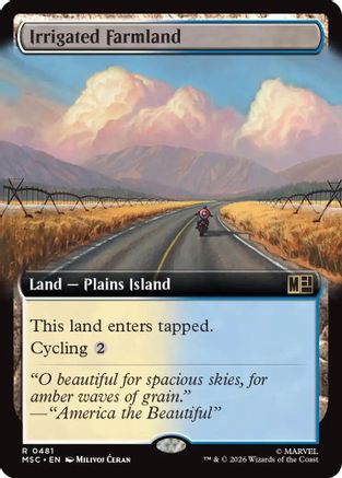 Irrigated Farmland (Extended Art) (MSC-481) [Commander: Marvel Super Heroes] Foil