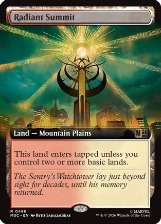 Radiant Summit (Extended Art) (MSC-486) [Commander: Marvel Super Heroes] Foil