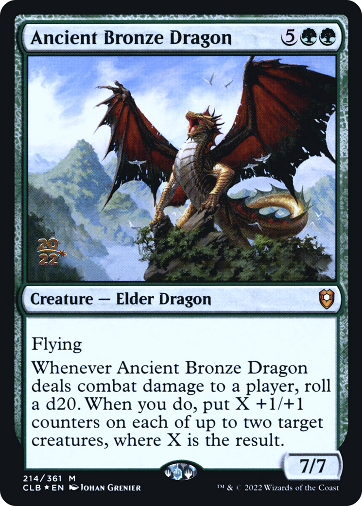 Ancient Bronze Dragon (PRE-214S) [Battle for Baldur's Gate Promos] Foil