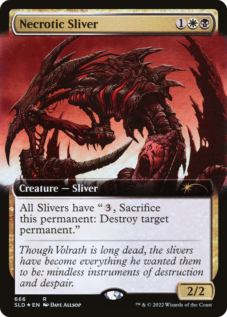 Necrotic Sliver (SLD-666) [Secret Lair Drop]: (Extended Art) Foil