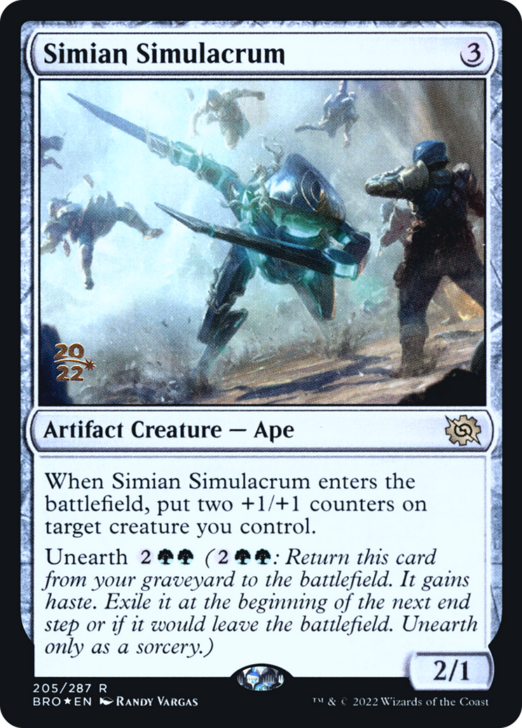 Simian Simulacrum (PRE-205) [The Brothers' War Promos] Foil