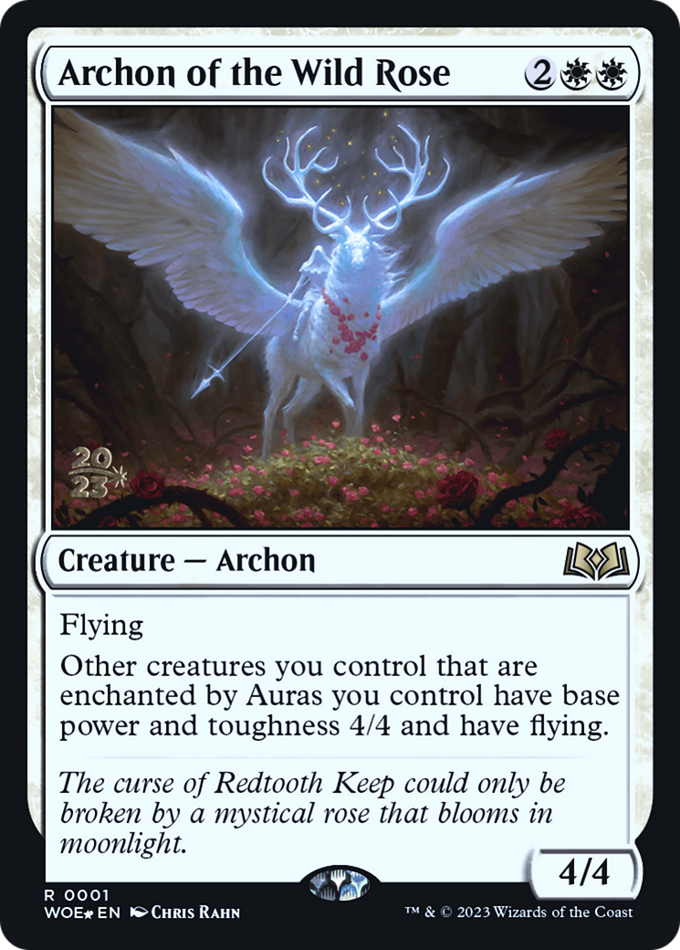 Archon of the Wild Rose (PRE-01S) [Wilds of Eldraine Promos] Foil
