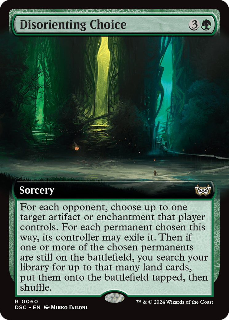 Disorienting Choice (DSC-060) [Duskmourn: House of Horror Commander]: (Extended Art)