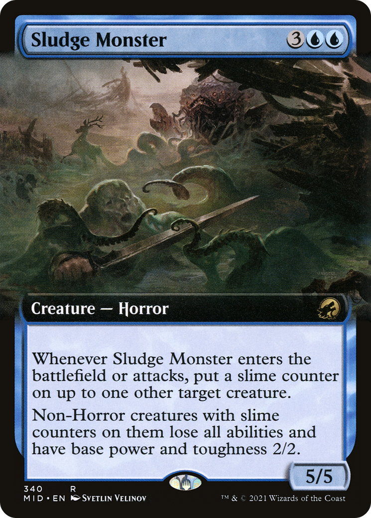 Sludge Monster (Extended Art) (MID-340) [Innistrad: Midnight Hunt]