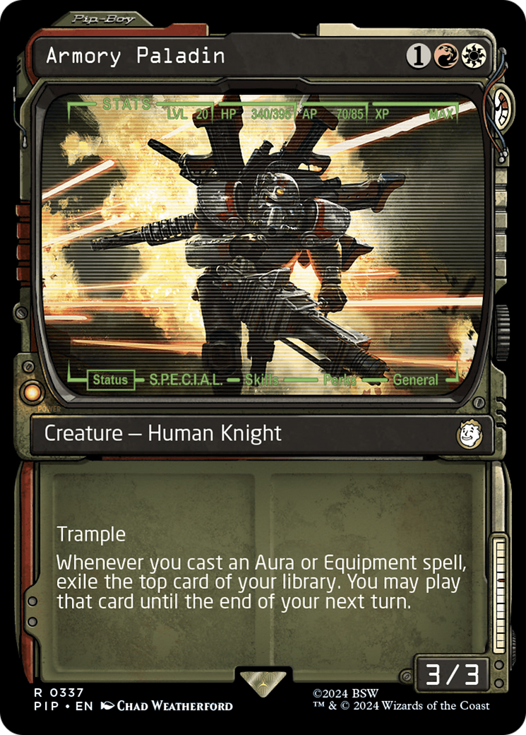 Armory Paladin (PIP-337) [Fallout]: (Showcase) Foil