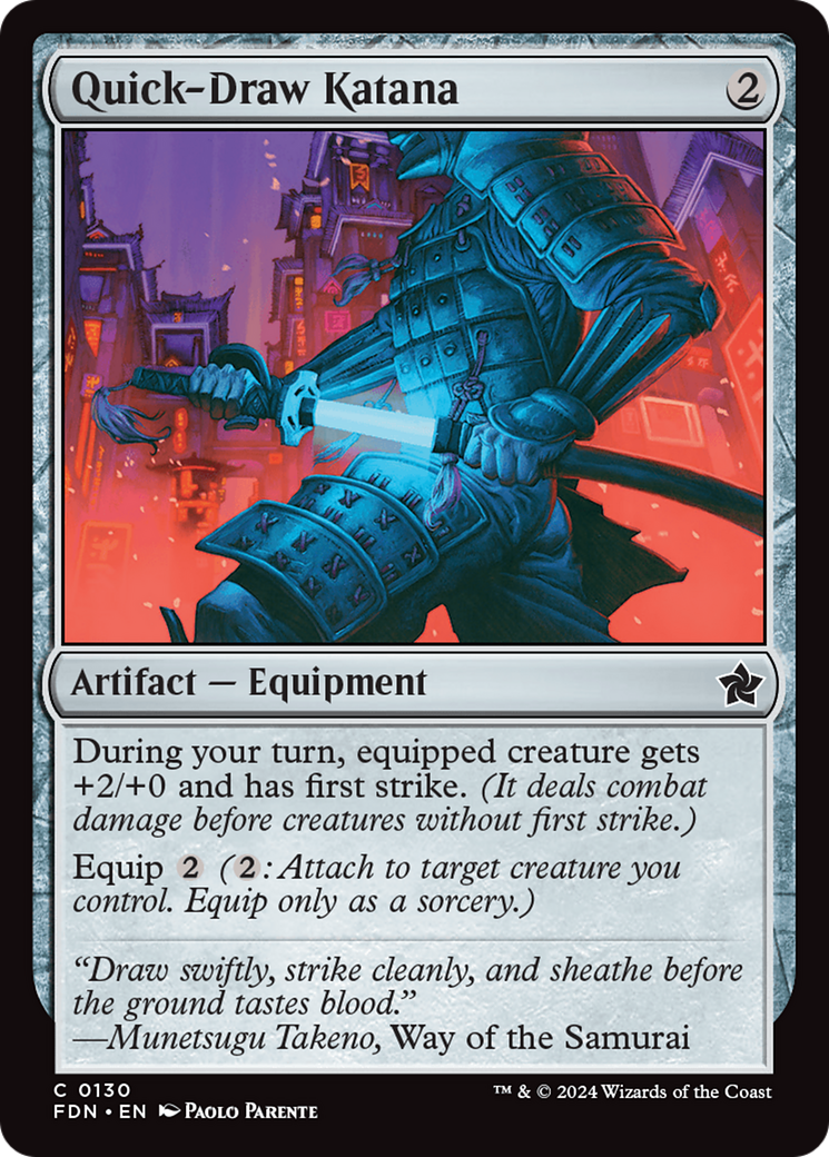 Quick-Draw Katana (FDN-130) [Foundations]