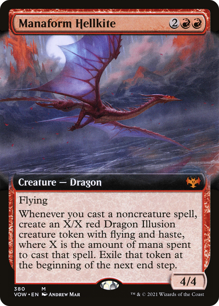 Manaform Hellkite (Extended Art) (VOW-380) [Innistrad: Crimson Vow]