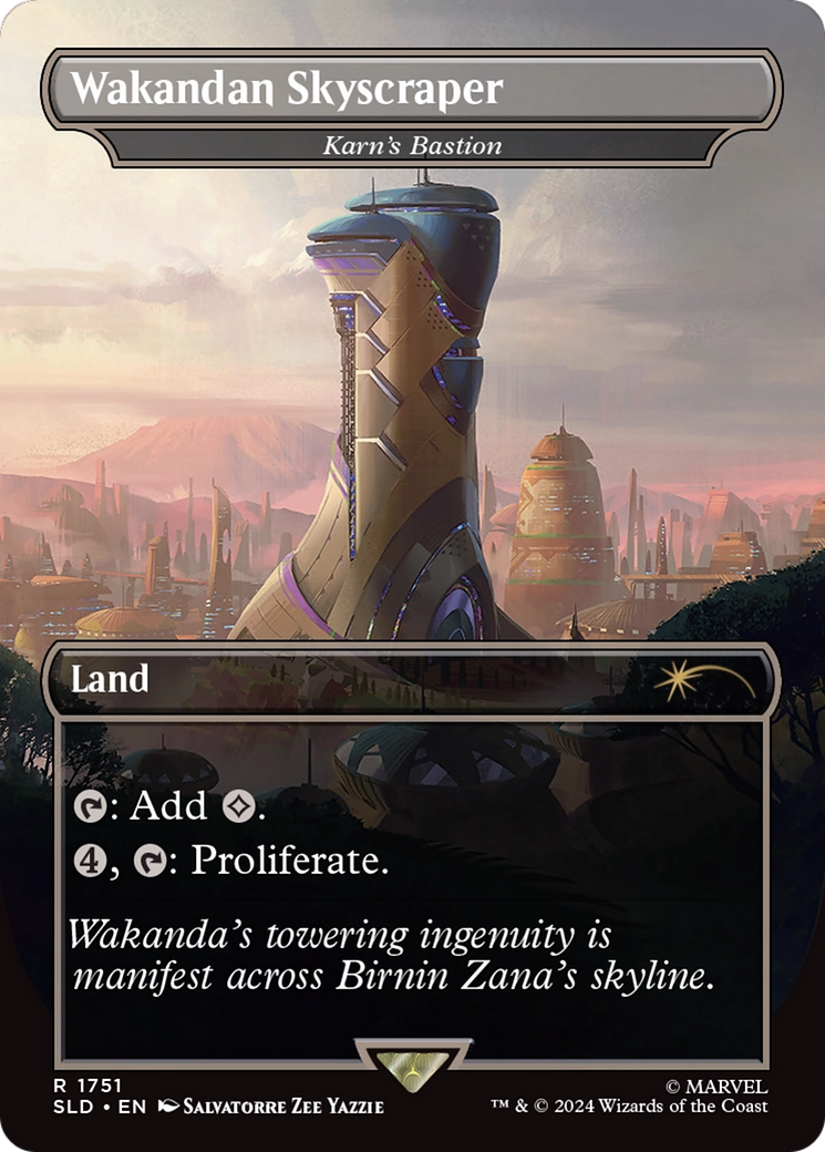 Karn's Bastion (SLD-1751) [Secret Lair Drop] / Wakandan Skyscraper (Borderless)