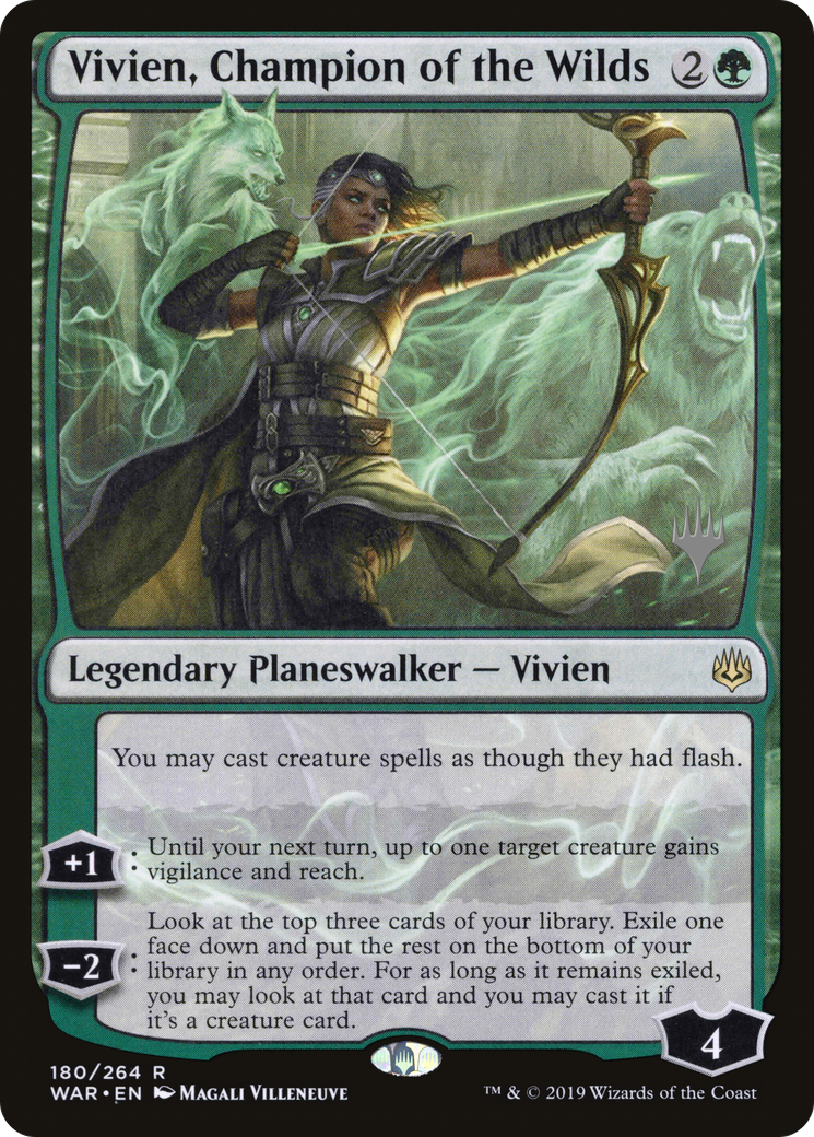 Vivien, Champion of the Wilds (PPELD-180P) [War of the Spark Promos]