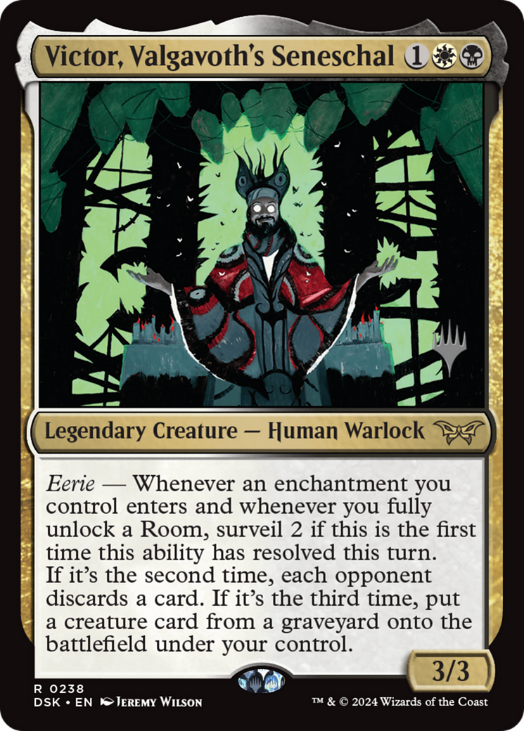 Victor, Valgavoth's Seneschal (PPDSK-238) [Promo Pack: Duskmourn: House of Horror Promos]