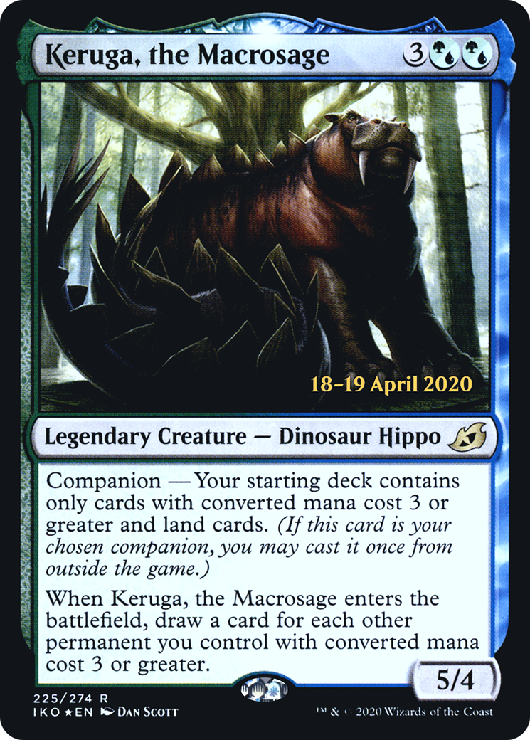 Keruga, the Macrosage (PRE-225S) [Ikoria: Lair of Behemoths Promos]: (companion) Foil