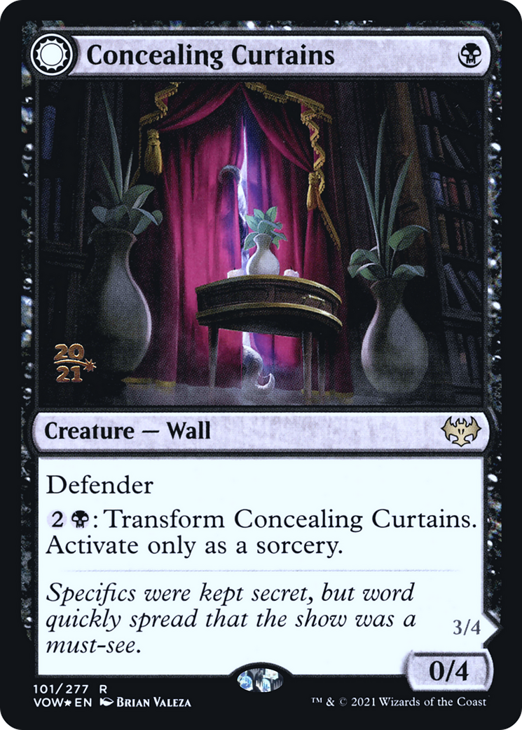 Concealing Curtains // Revealing Eye (PRE-101S) [Innistrad: Crimson Vow Promos]: (Double Faced Transform) Foil
