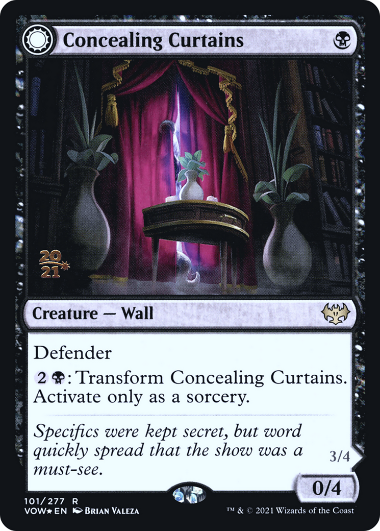 Concealing Curtains (PRE-101) [Innistrad: Crimson Vow Promos] Foil