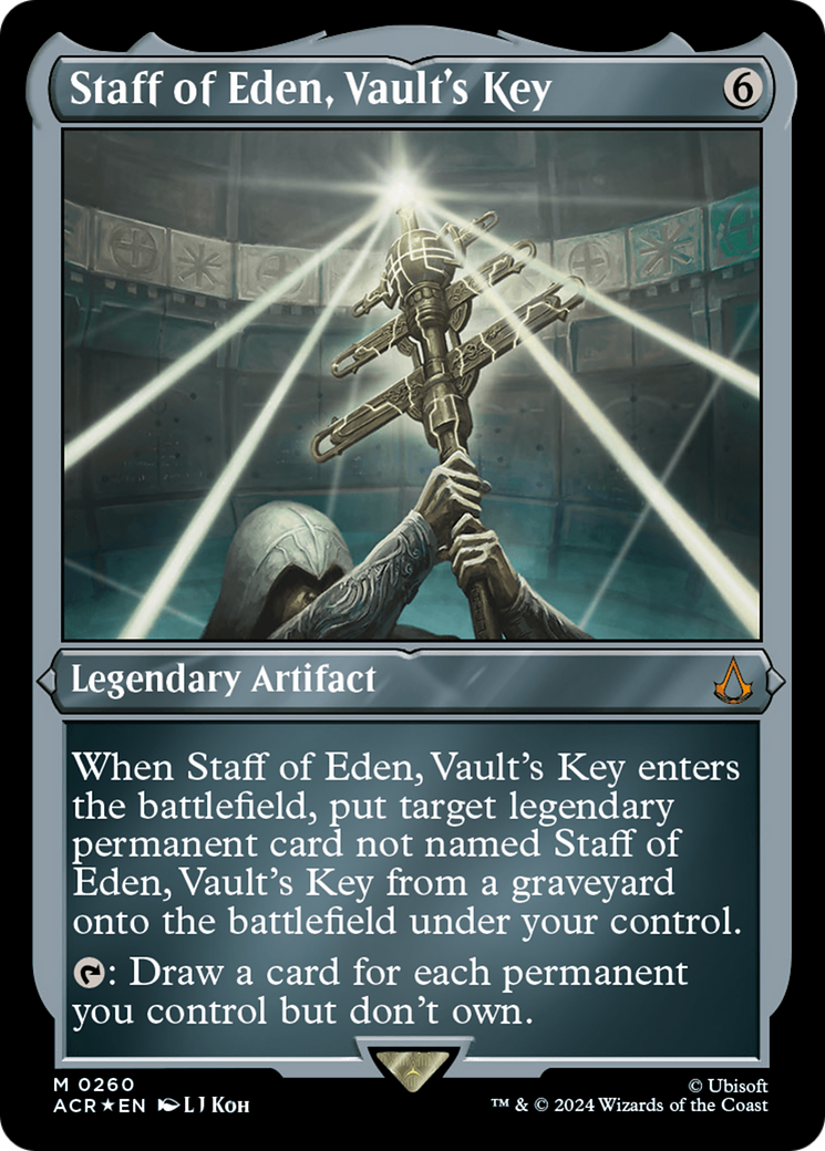 Staff of Eden, Vault's Key (ACR-260) [Assassin's Creed] Etched Foil
