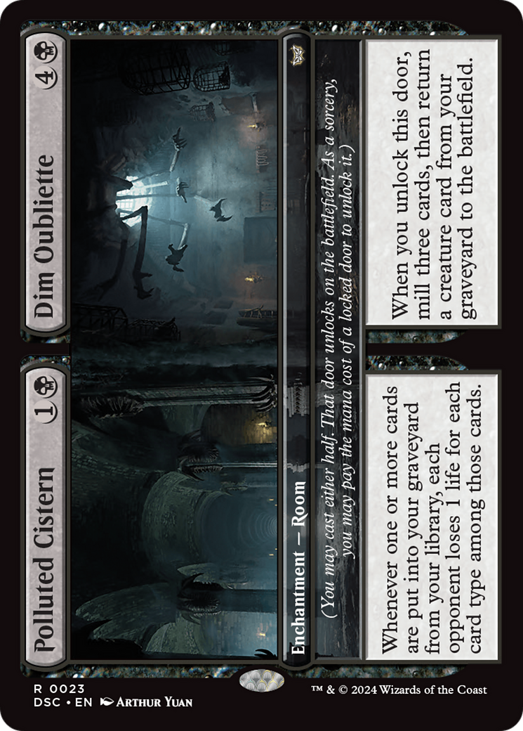 Polluted Cistern // Dim Oubliette (DSC-023) [Duskmourn: House of Horror Commander]