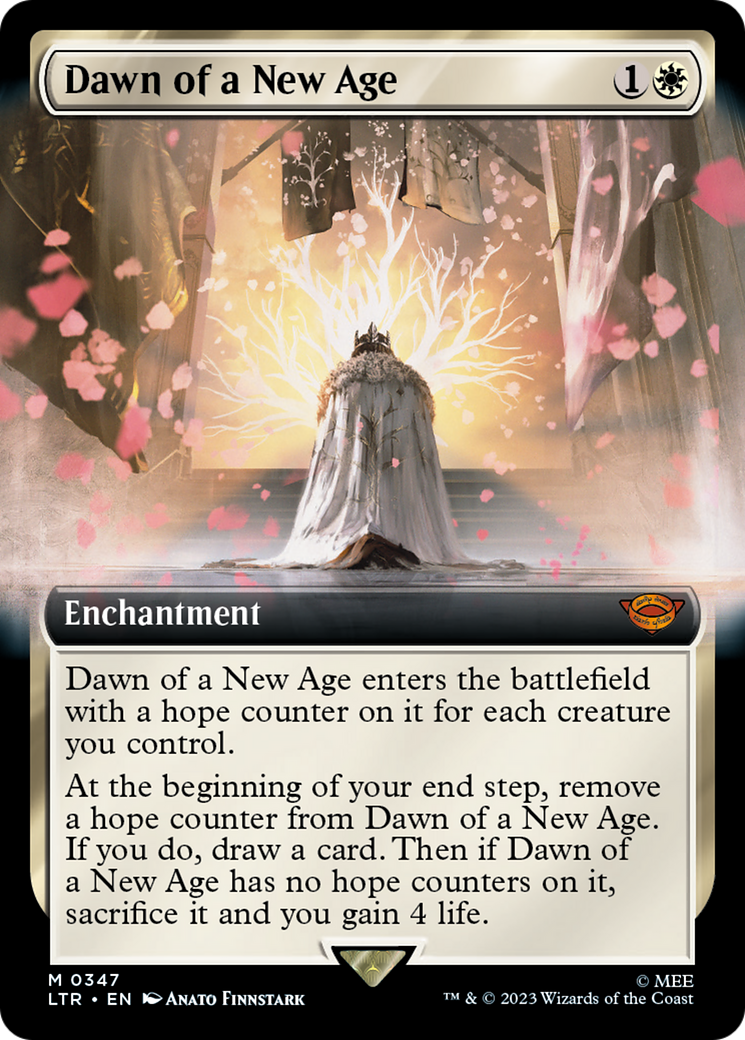 Dawn of a New Age (LTR-347) [The Lord of the Rings: Tales of Middle-earth]: (Extended Art) Foil