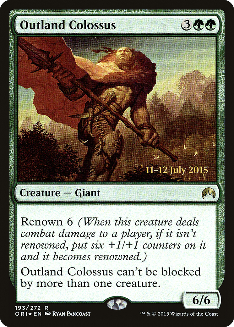 Outland Colossus (PRE-193S) [Magic Origins Promos] Foil