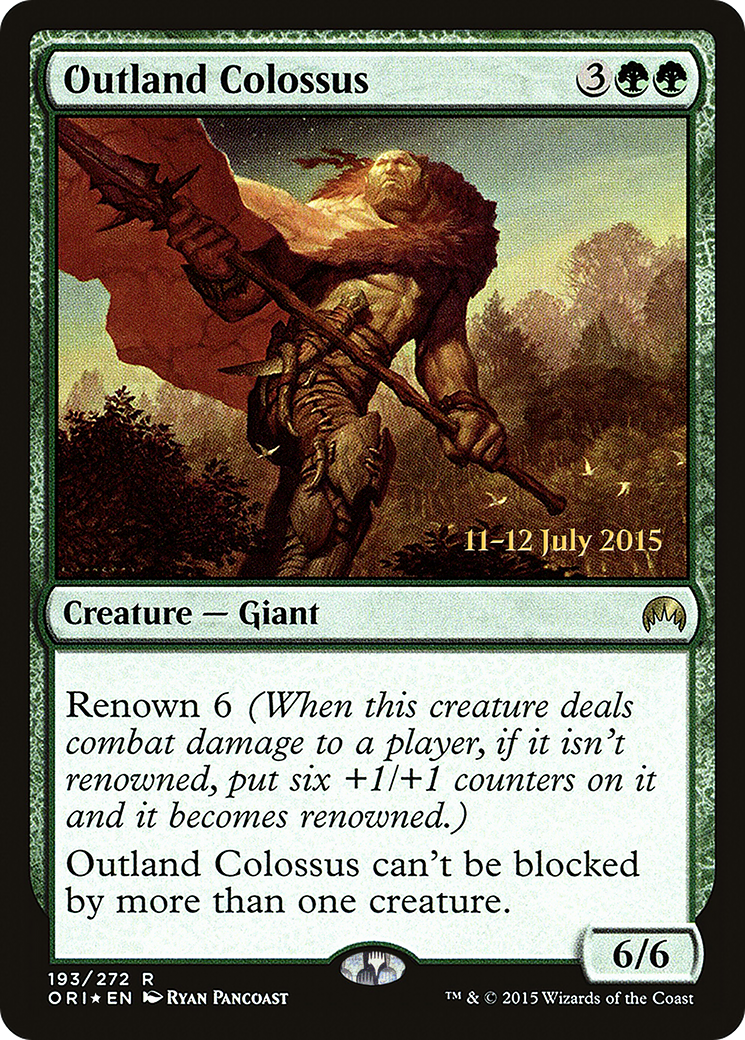 Outland Colossus (PRE-193S) [Magic Origins Promos] Foil