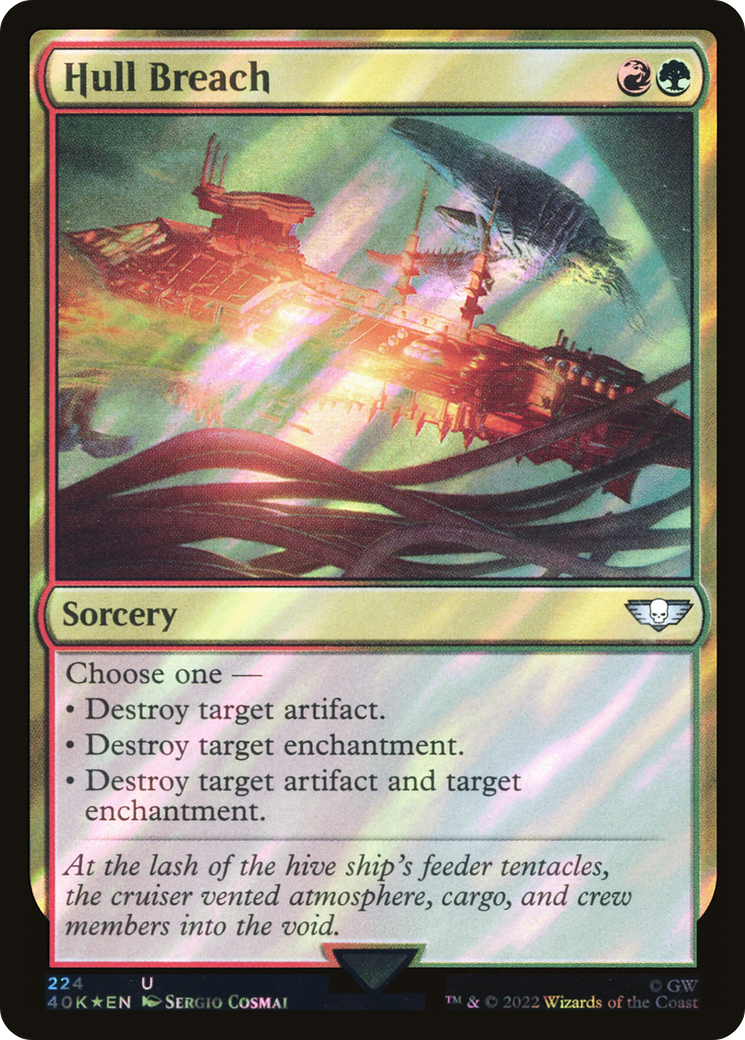 Hull Breach (Surge Foil) (40K-224) [Warhammer 40,000 Commander] Foil