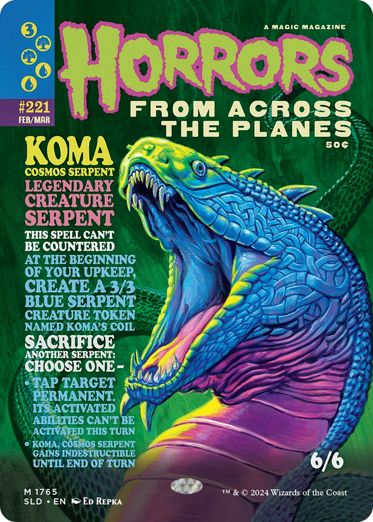 Koma, Cosmos Serpent (SLD-1765) [Secret Lair Drop] (Borderless)