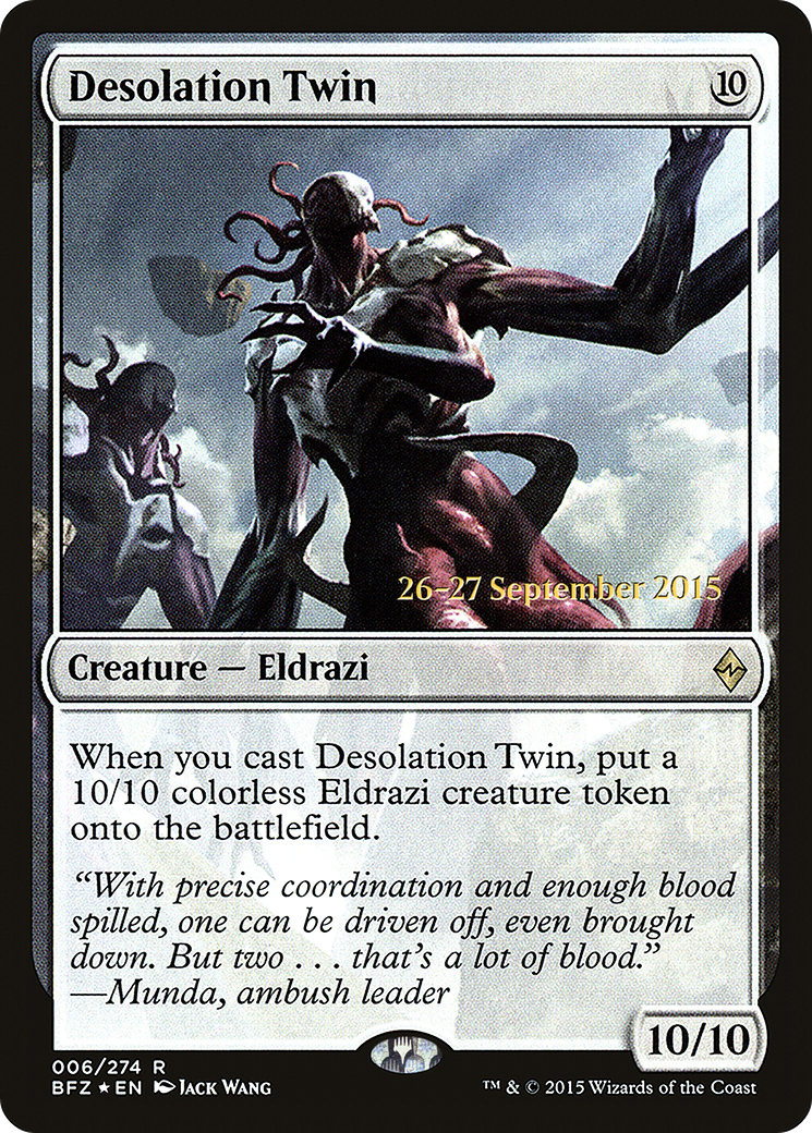 Desolation Twin (PRE-06S) [Battle for Zendikar Promos] Foil