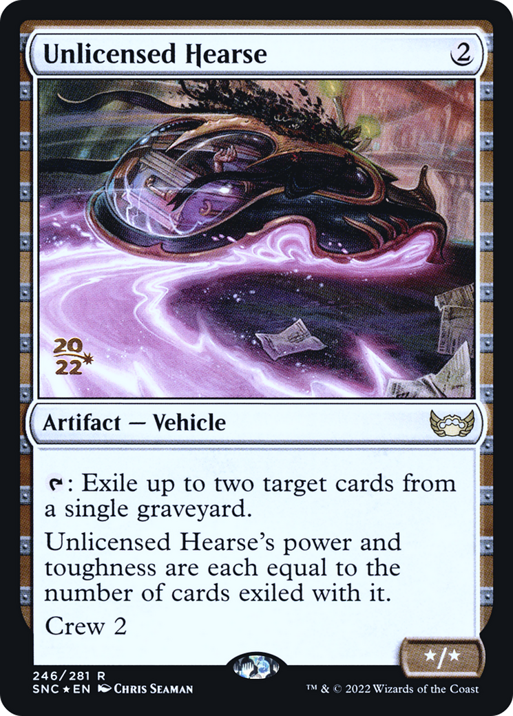 Unlicensed Hearse (PRE-246S) [Streets of New Capenna Promos] Foil
