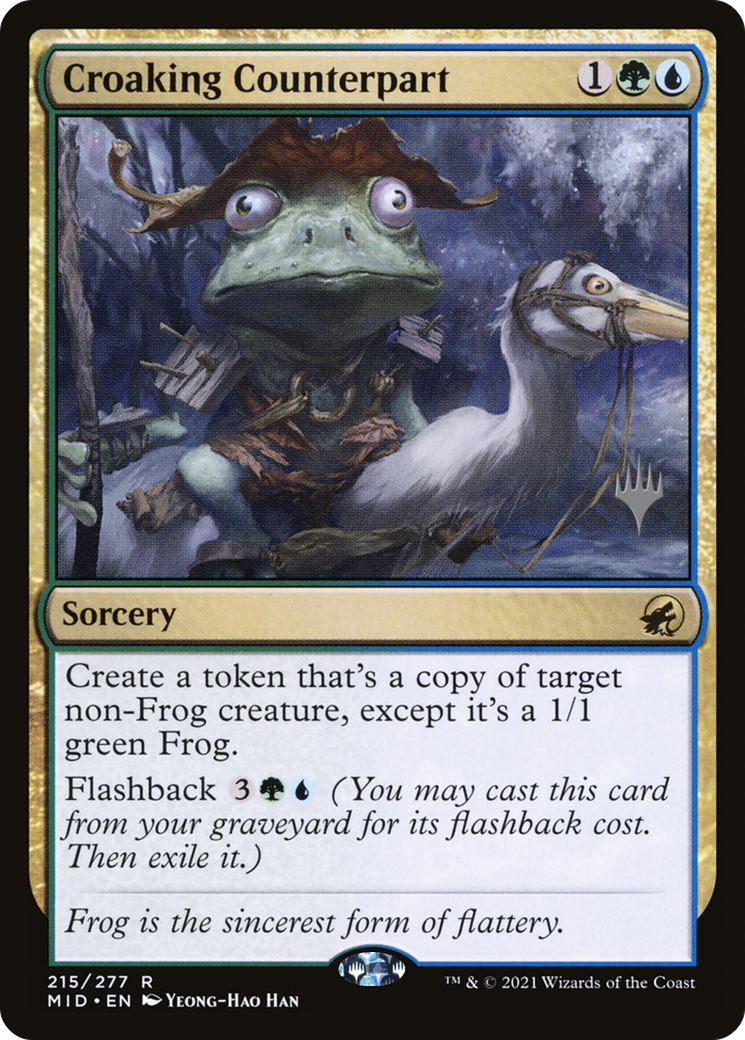Croaking Counterpart (PPMID-215P) [Promo Pack: Innistrad: Midnight Hunt Promos]
