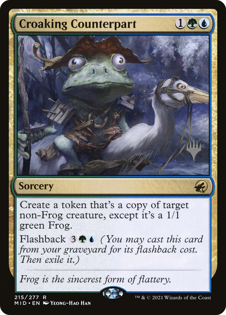 Croaking Counterpart (PPMID-215P) [Innistrad: Midnight Hunt Promos] Foil