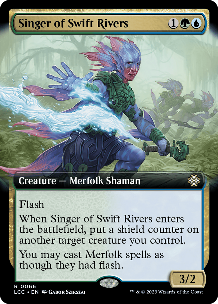 Singer of Swift Rivers (LCC-066) [The Lost Caverns of Ixalan Commander]: (Extended Art) Foil