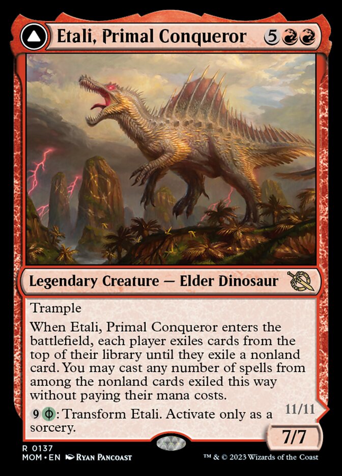 Etali, Primal Conqueror // Etali, Primal Sickness (MOM-137) [March of the Machine] Foil