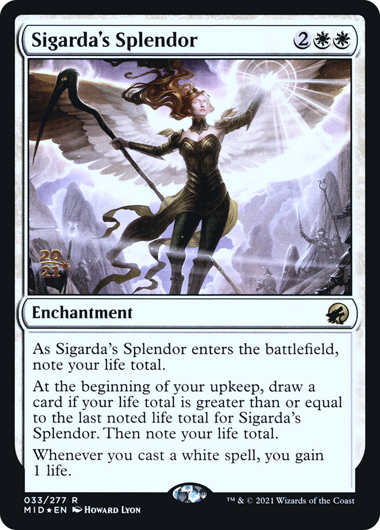 Sigarda's Splendor (PRE-33S) [Innistrad: Midnight Hunt Promos] Foil