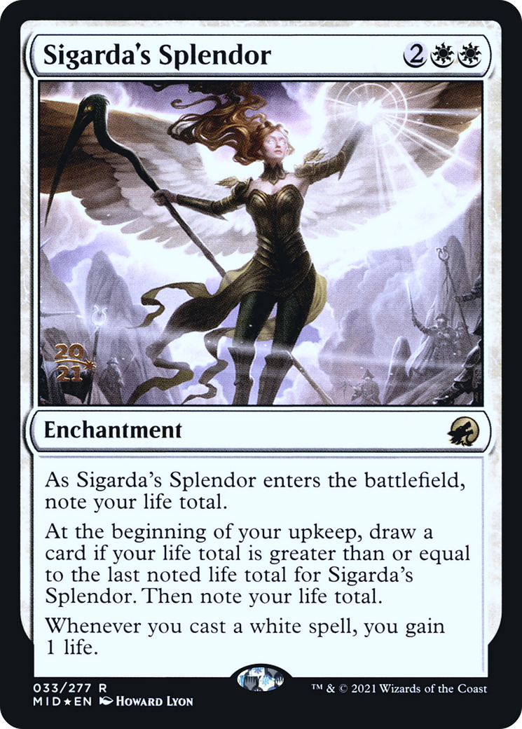 Sigarda's Splendor (PRE-33S) [Innistrad: Midnight Hunt Promos] Foil