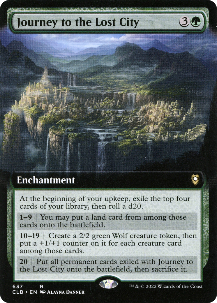 Journey to the Lost City (CLB-637) [Commander Legends: Battle for Baldur's Gate]: (Extended Art)