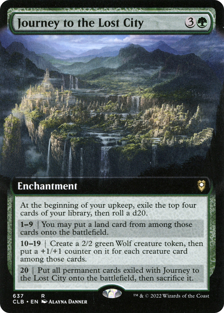 Journey to the Lost City (Extended Art) (CLB-637) [Commander Legends: Battle for Baldur's Gate]