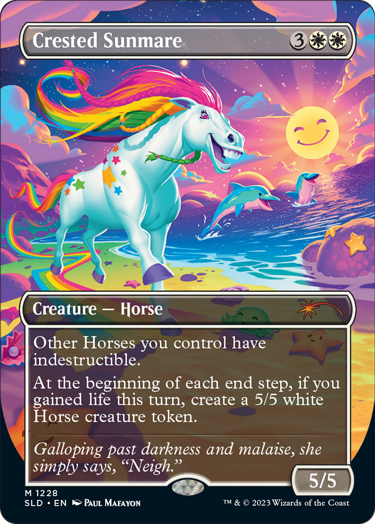 Crested Sunmare (SLD-1228) [Secret Lair Drop] (Borderless) Foil