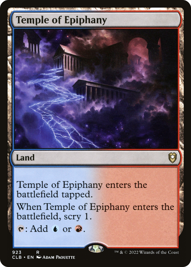 Temple of Epiphany (CLB-923) [Commander Legends: Battle for Baldur's Gate]