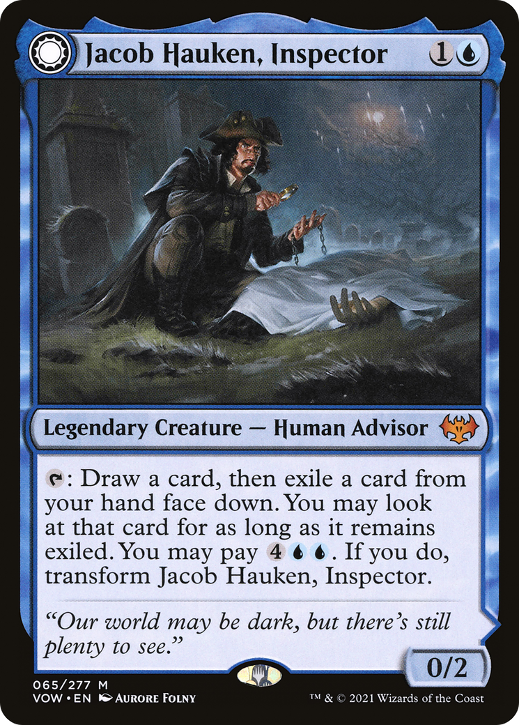 Jacob Hauken, Inspector // Hauken's Insight (VOW-065) [Innistrad: Crimson Vow]: (Double Faced Transform) Foil